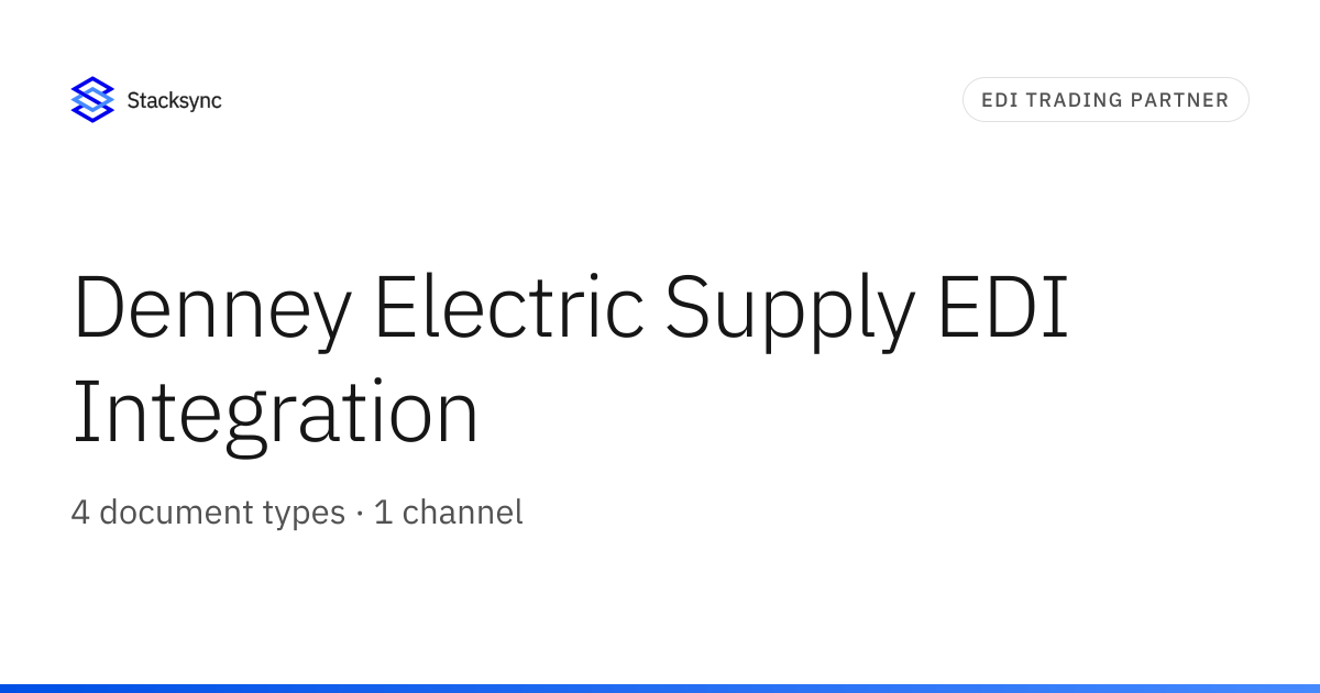 Denney Electric Supply EDI Integration | Stacksync