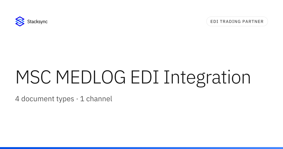MSC MEDLOG EDI Integration | Stacksync