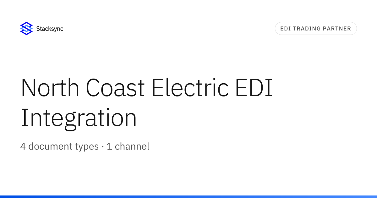 North Coast Electric EDI Integration | Stacksync