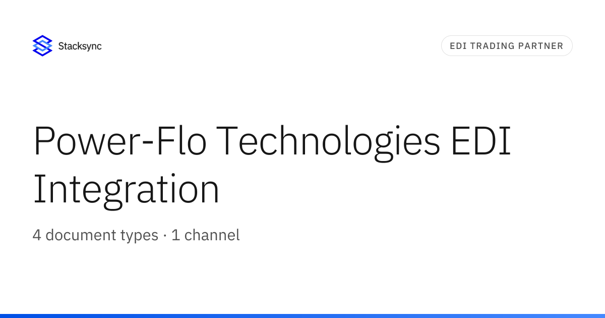 Power-Flo Technologies EDI Integration | Stacksync