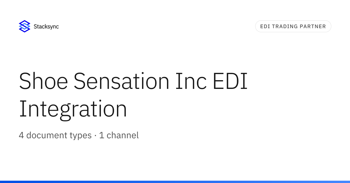 Shoe Sensation Inc EDI Integration | Stacksync