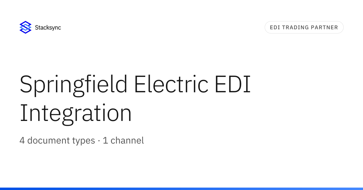 Springfield Electric EDI Integration | Stacksync