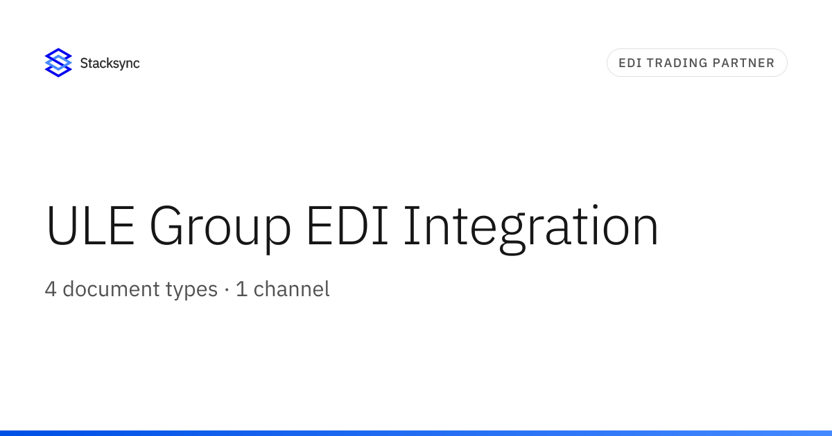 ULE Group EDI Integration | Stacksync