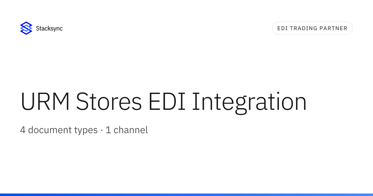 URM Stores EDI Integration | Stacksync