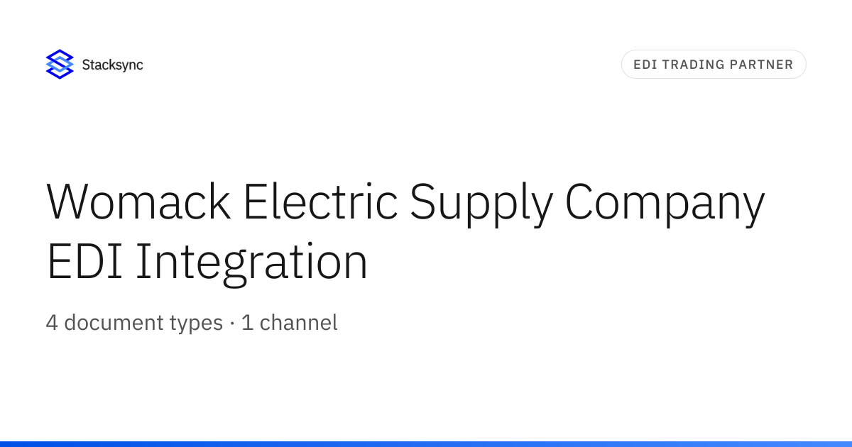 Womack Electric Supply Company EDI Integration | Stacksync