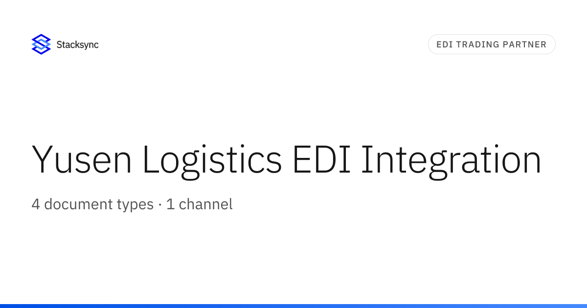 Yusen Logistics EDI Integration | Stacksync