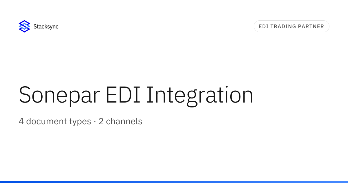 Sonepar EDI Integration | Stacksync