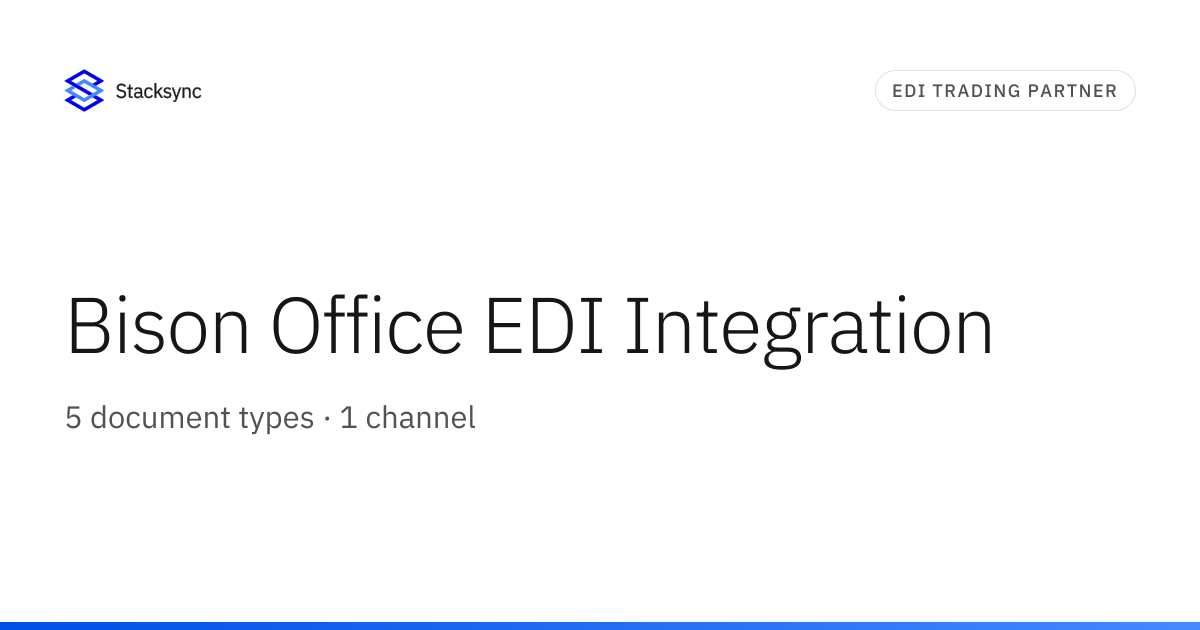 Bison Office EDI Integration | Stacksync