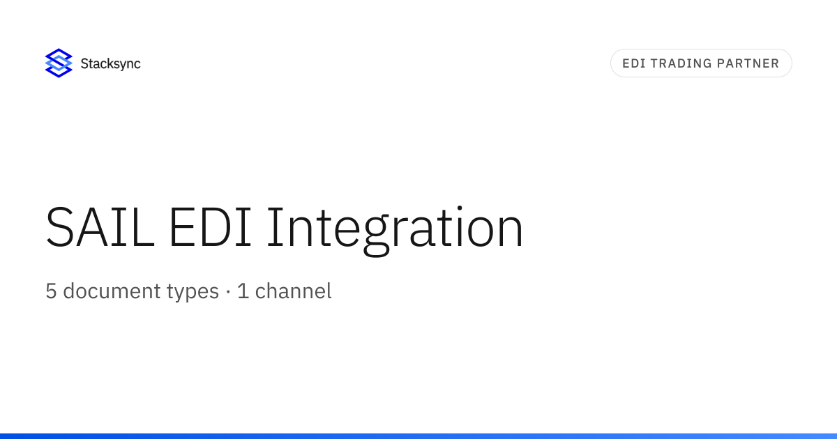 SAIL EDI Integration | Stacksync