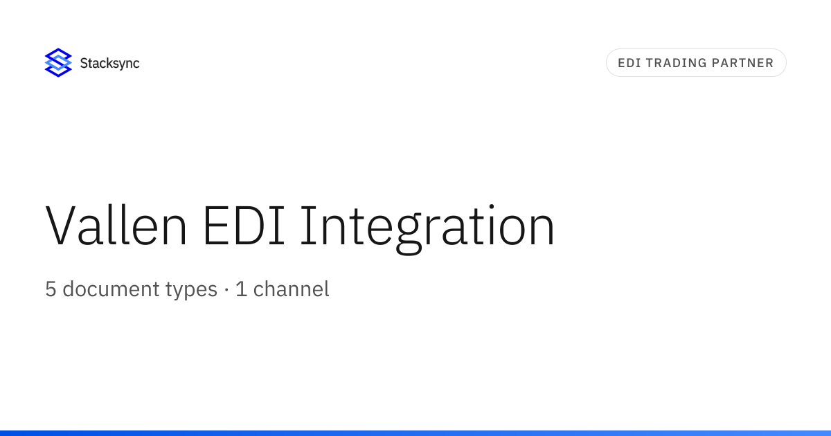 Vallen EDI Integration | Stacksync