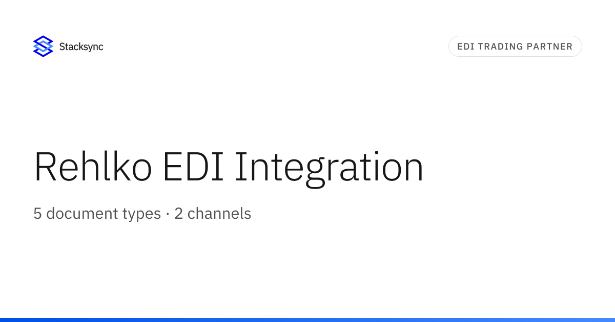 Rehlko EDI Integration | Stacksync