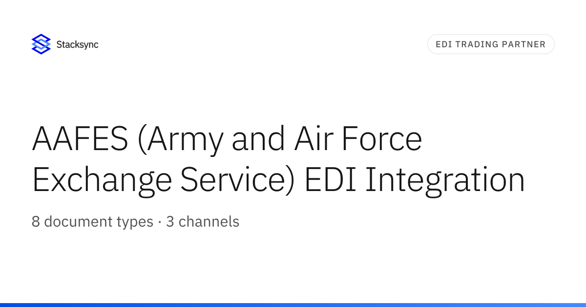AAFES (Army and Air Force Exchange Service) EDI | Stacksync