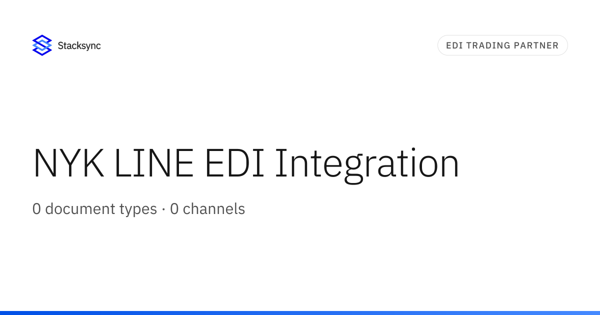 NYK LINE EDI Integration | Stacksync