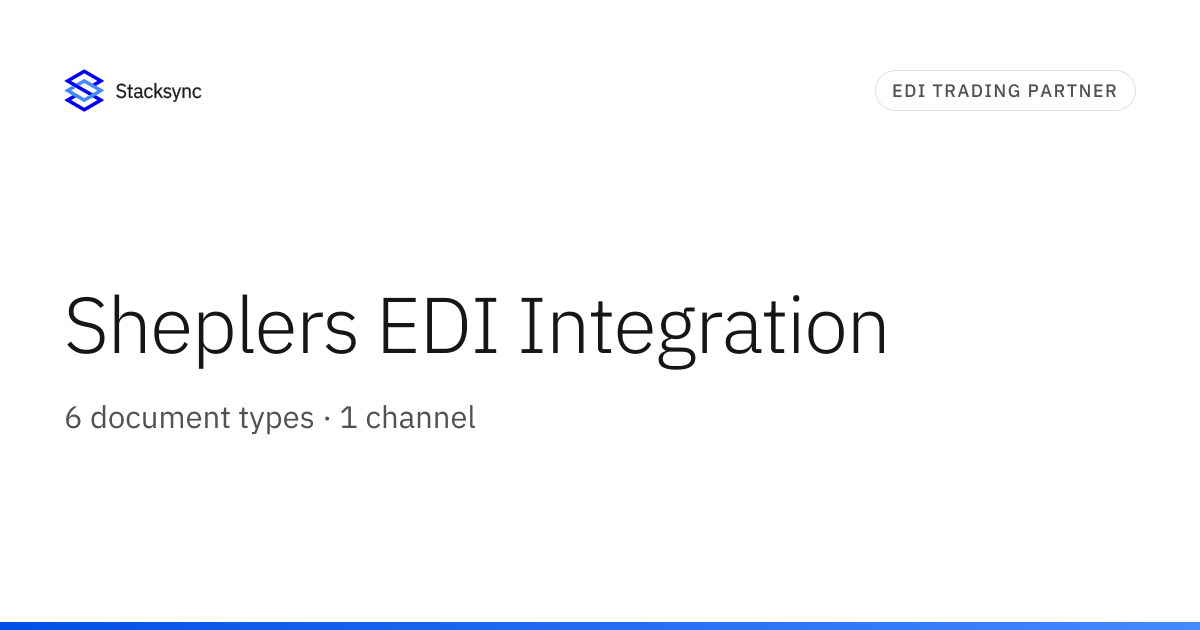Shepler Risk Sheplers EDI Integration | Stacksync