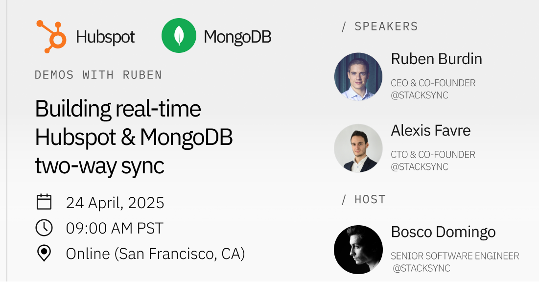 Building real-time HubSpot & MongoDB two-way sync