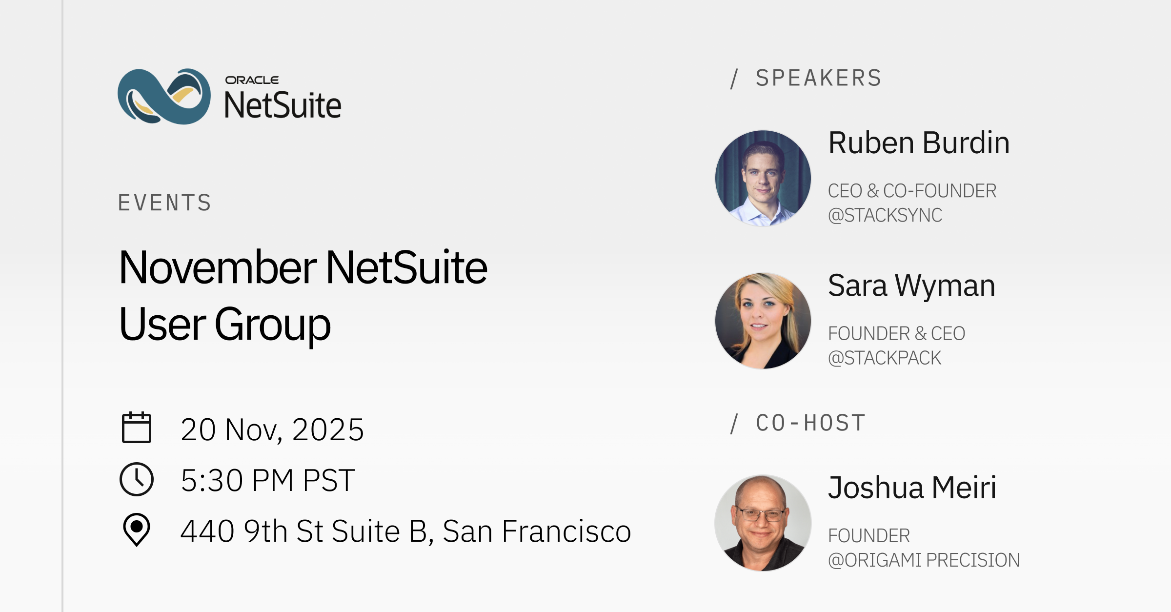 November NetSuite User Group