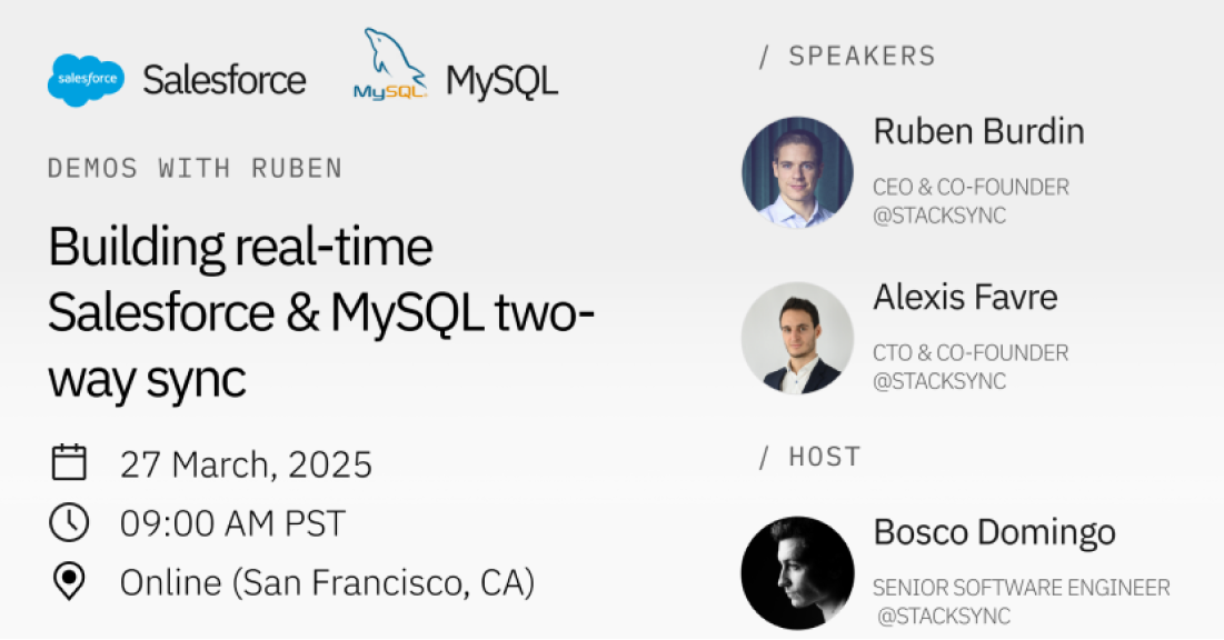 Building real-time Salesforce & MySQL two-way sync