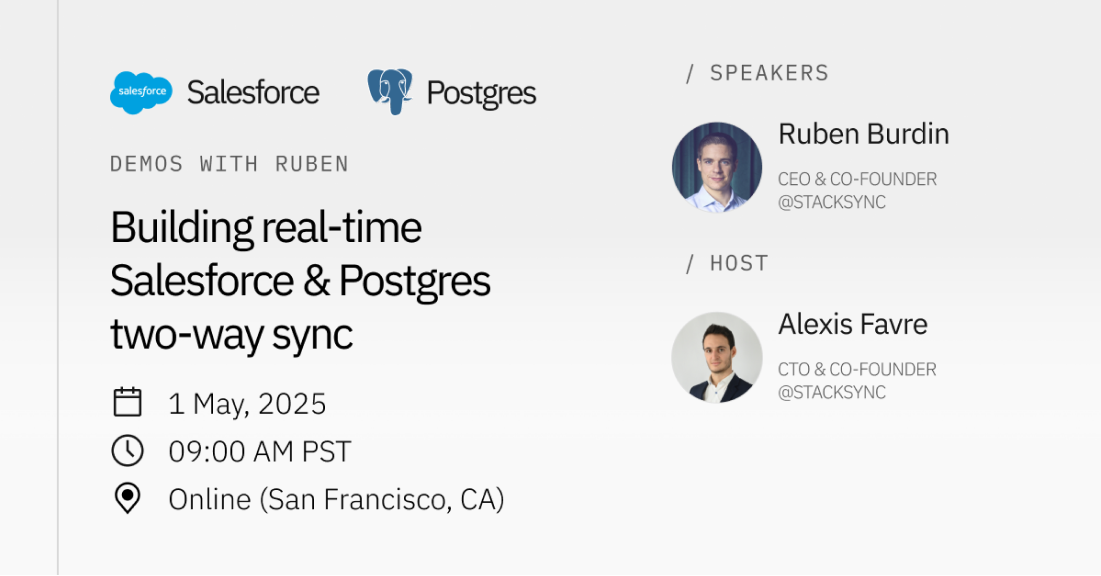 Building real-time Salesforce & Postgres two-way sync