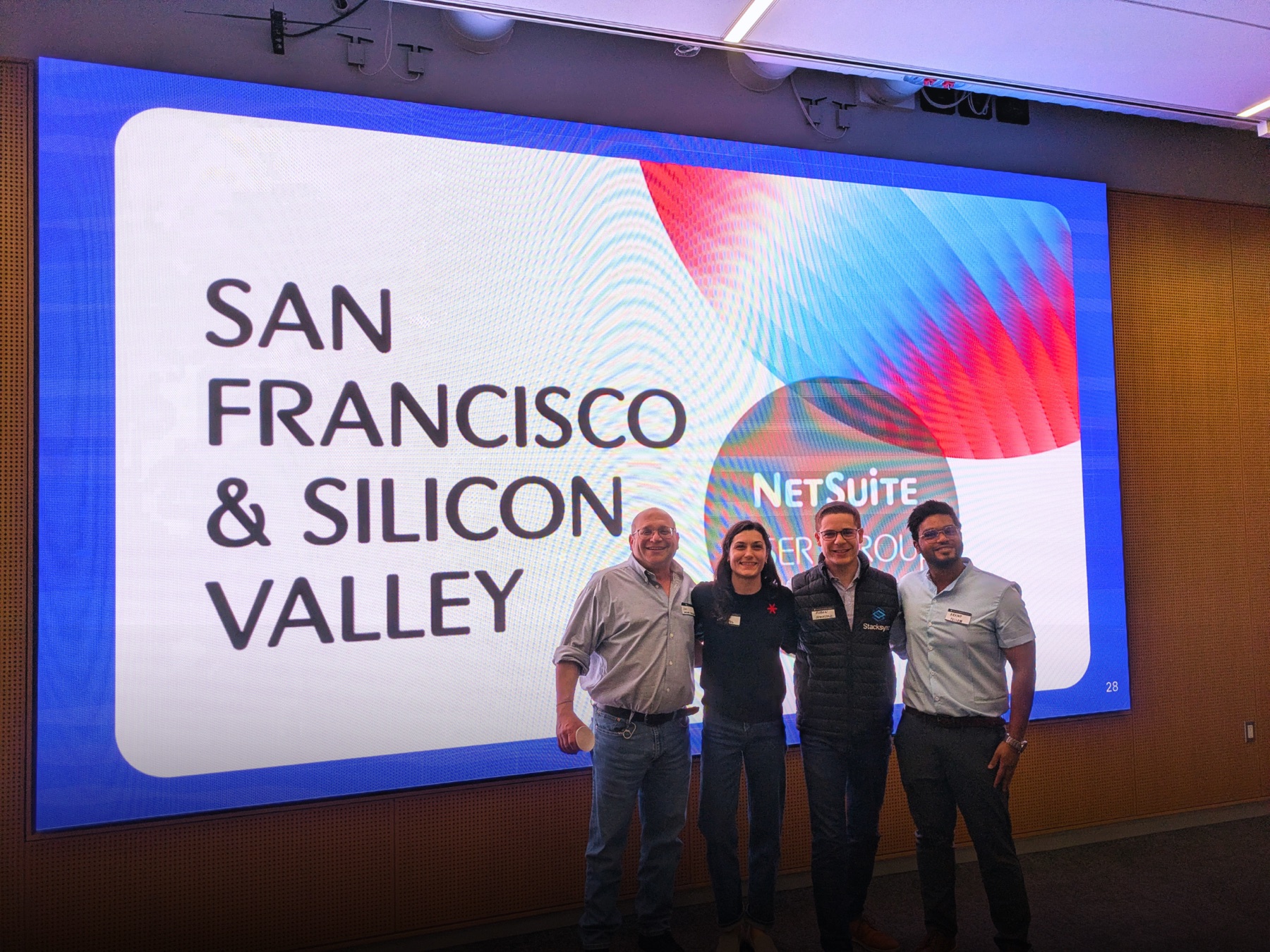 Presenters together after the previous San Francisco NetSuite user group.