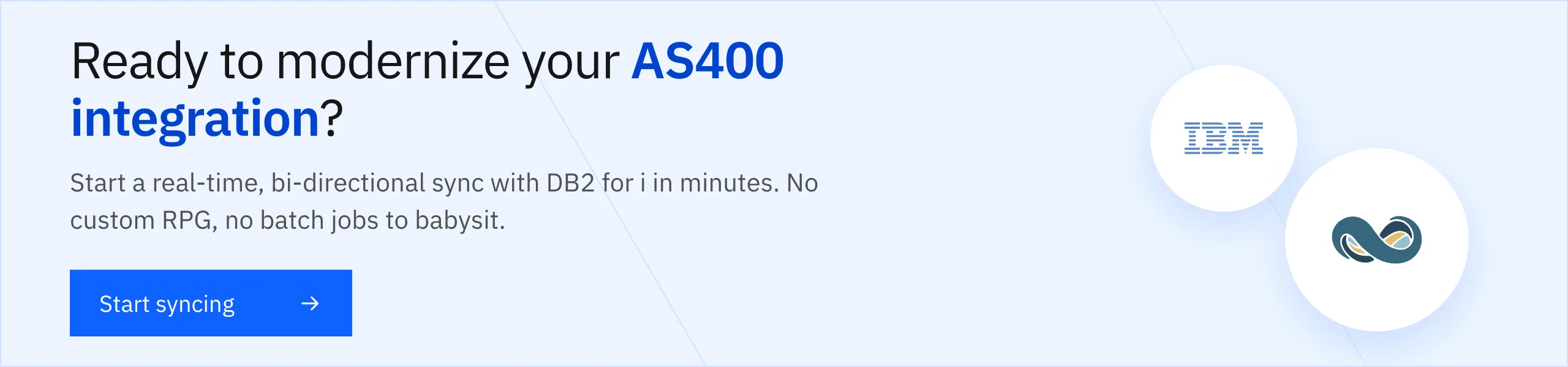 Ready to modernize your AS400 integration? Start syncing with Stacksync