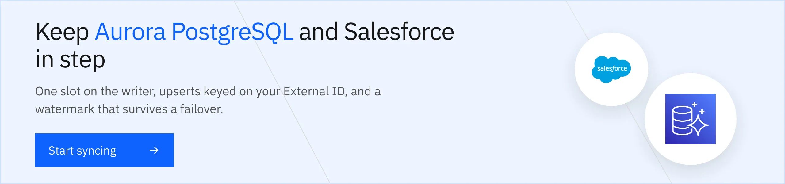 Start syncing AWS Aurora PostgreSQL and Salesforce in both directions with Stacksync