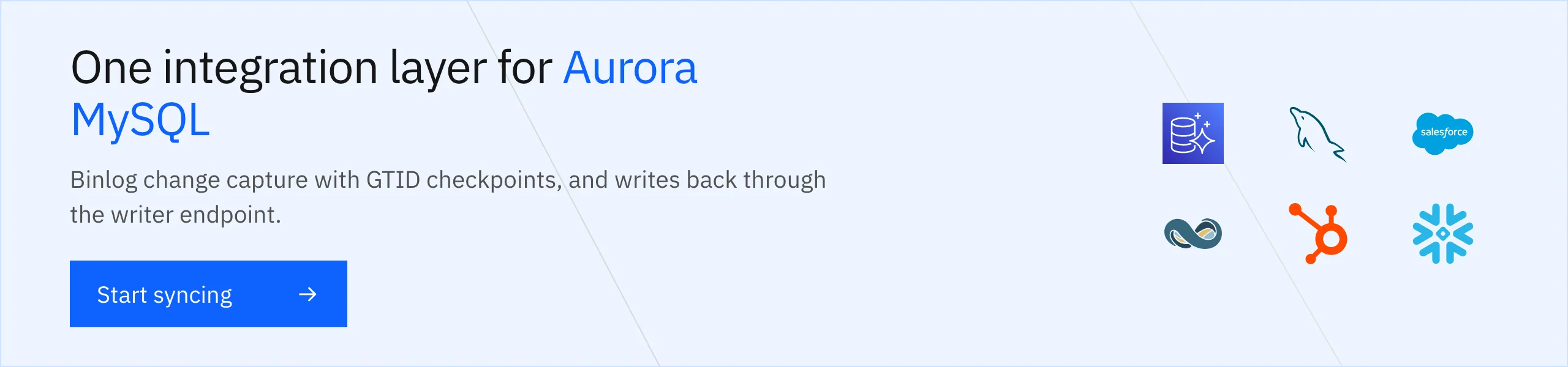 Put an enterprise-grade integration layer in front of AWS Aurora MySQL, real-time and two-way