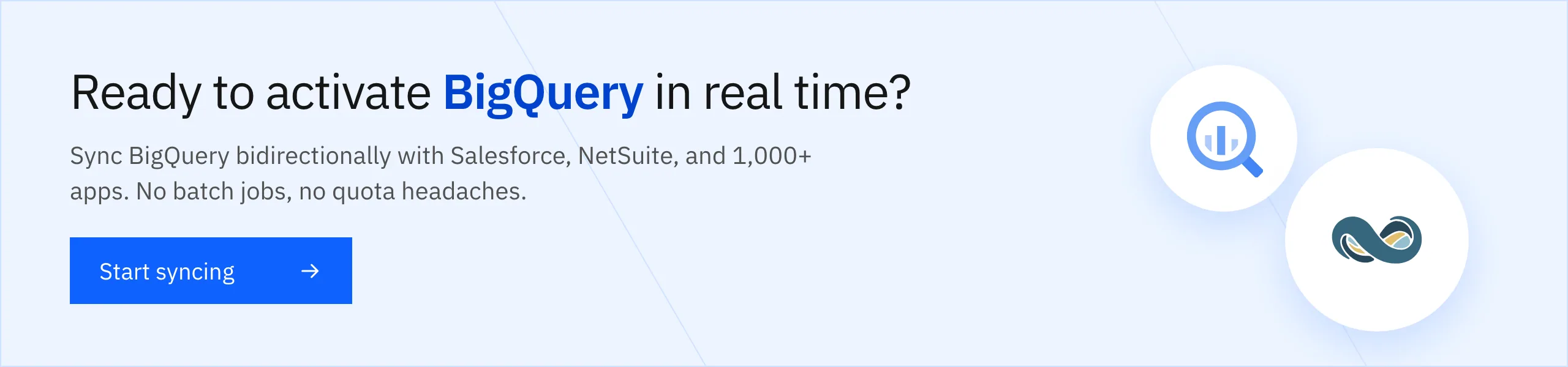 Start syncing BigQuery with Stacksync