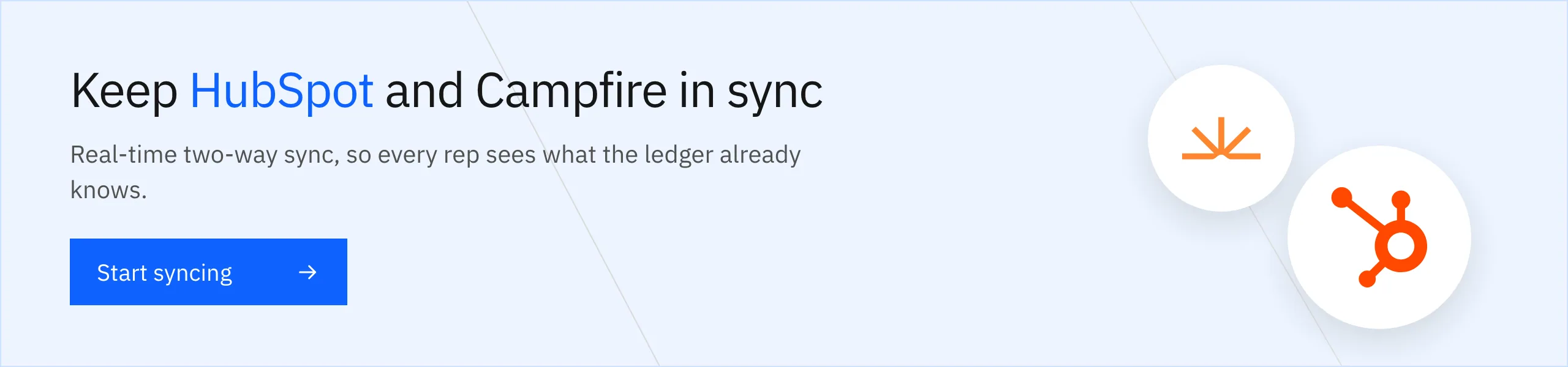 Keep HubSpot and Campfire in sync with real-time two-way sync