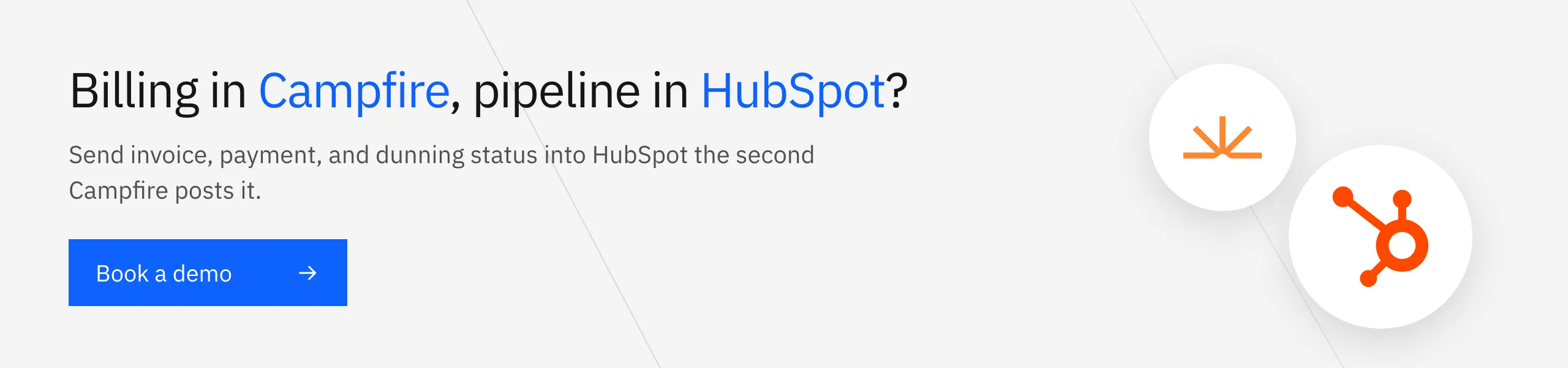 Book a Stacksync demo: send invoice, payment, and dunning status from Campfire into HubSpot in real time