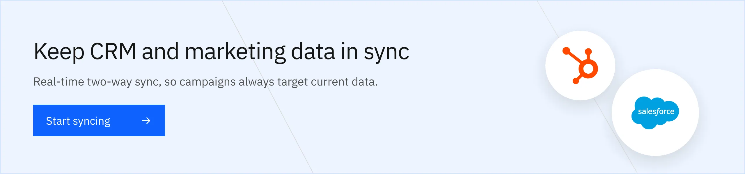 Keep CRM and marketing data in sync