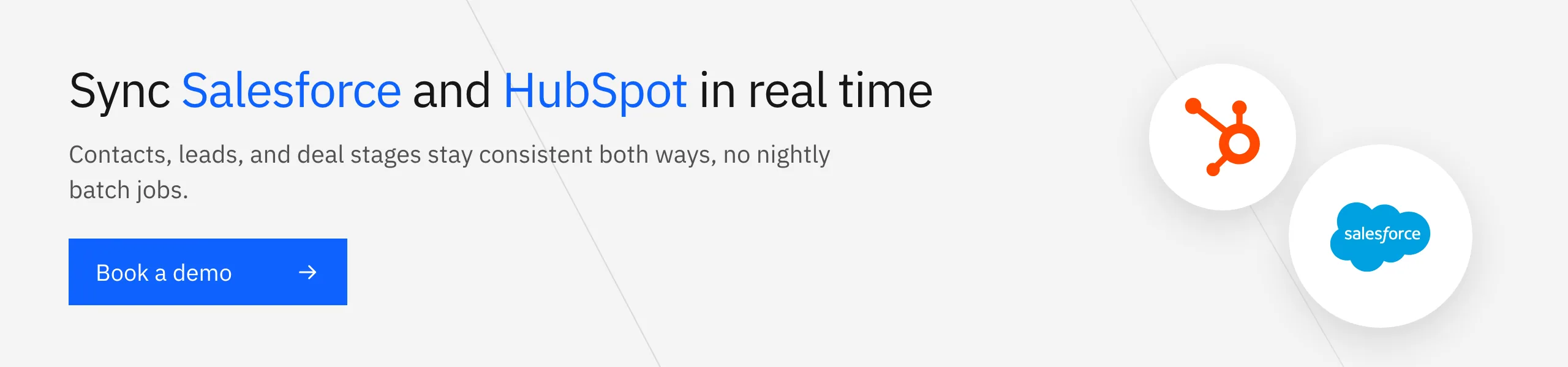 Sync Salesforce and HubSpot in real time