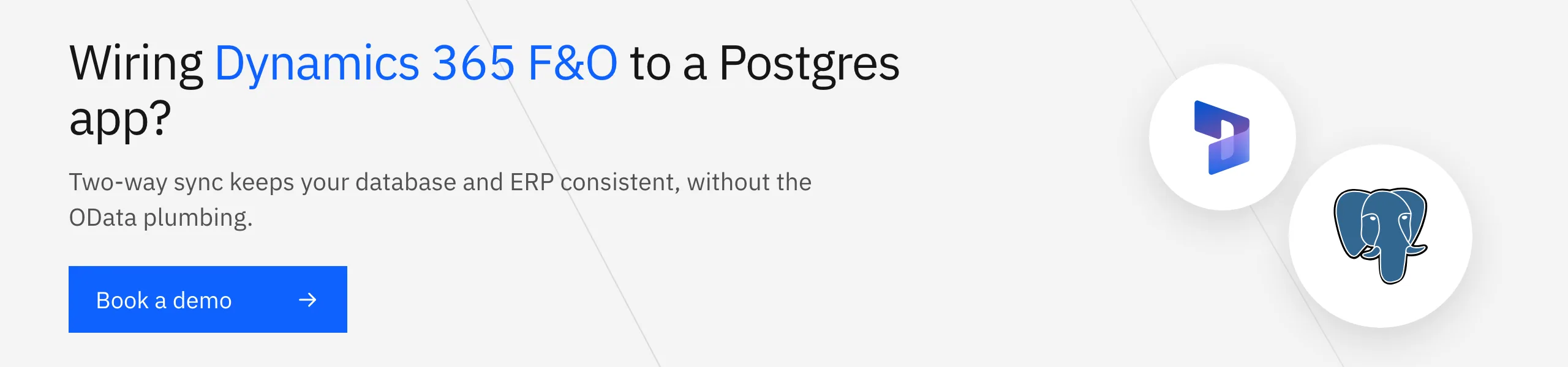 Book a Stacksync demo: keep a Postgres app database and Dynamics 365 F&O consistent with two-way sync