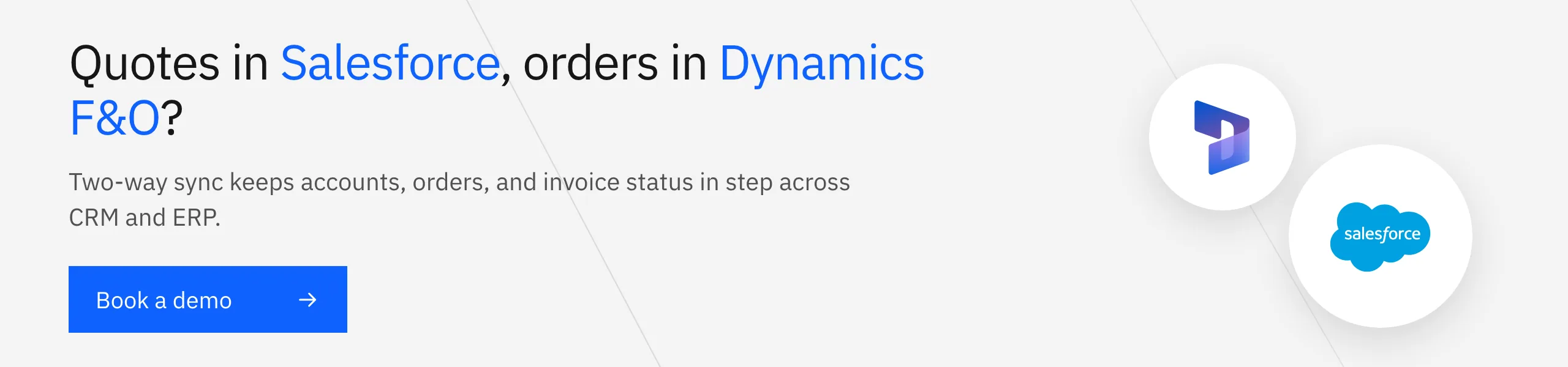 Book a Stacksync demo: keep Salesforce and Dynamics 365 F&O in step across order-to-cash