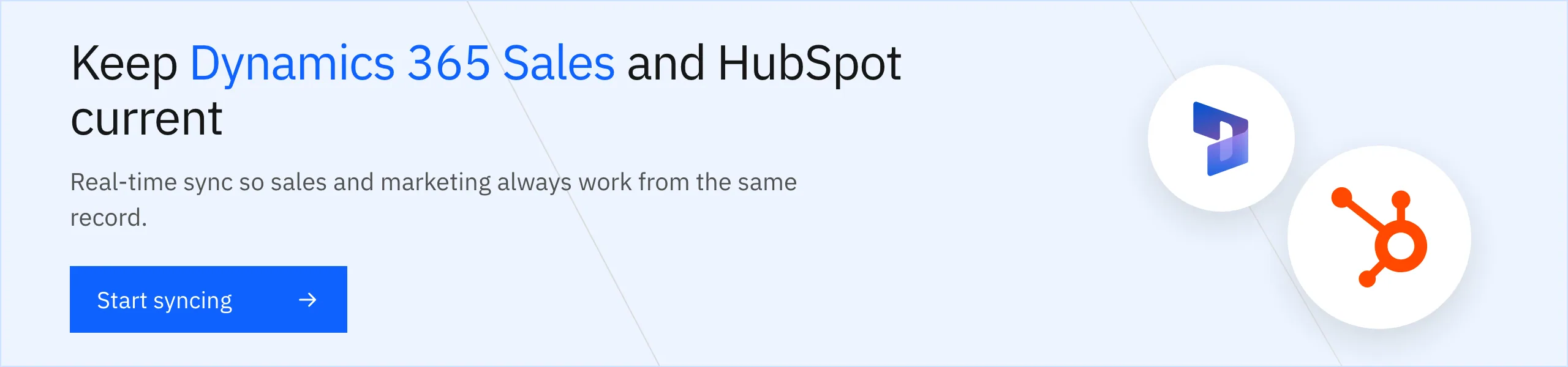 Keep Dynamics 365 Sales and HubSpot current with real-time two-way sync