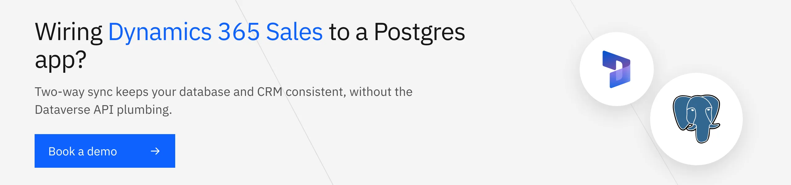 Book a Stacksync demo: keep a Postgres database and Dynamics 365 Sales consistent with two-way sync