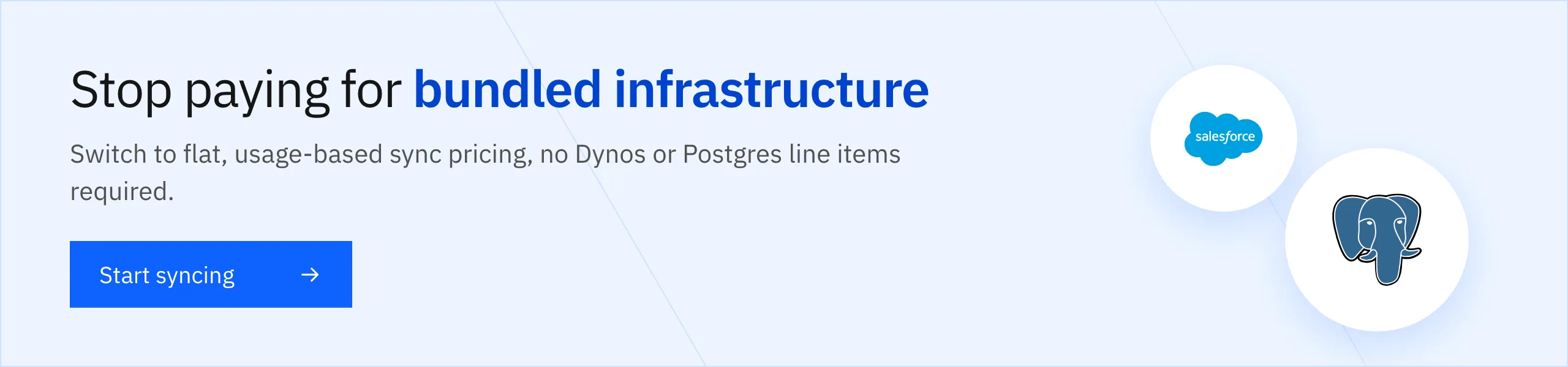 Stop paying for bundled infrastructure. Start syncing with Stacksync