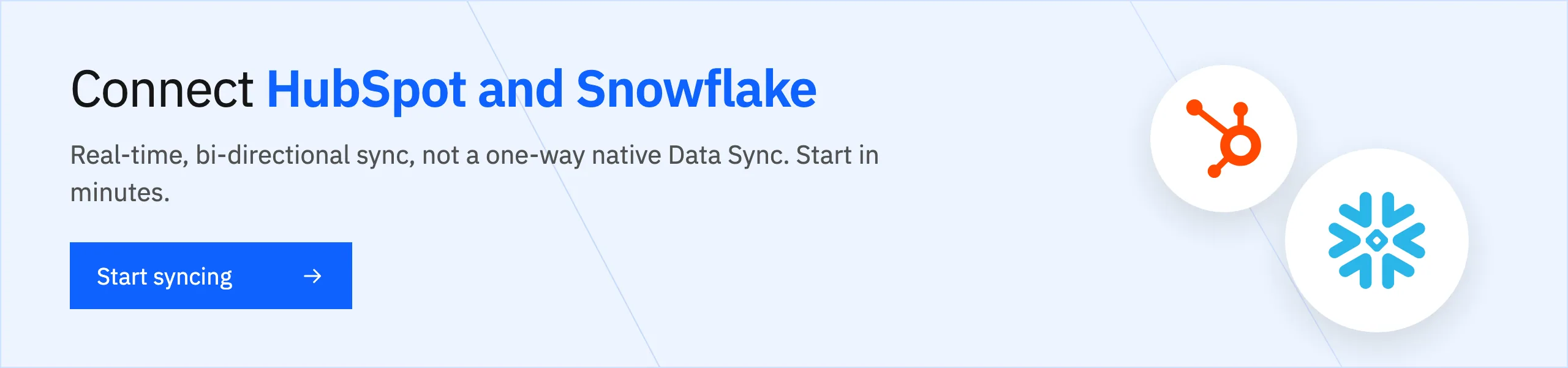 Connect HubSpot and Snowflake with Stacksync