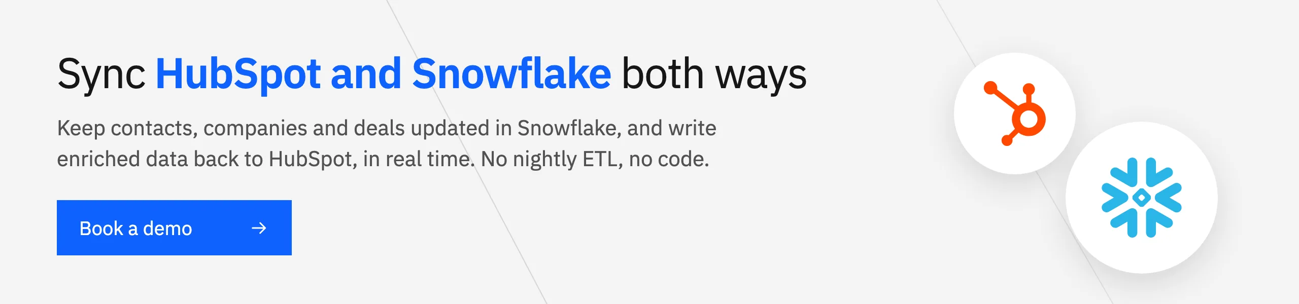 Sync HubSpot and Snowflake both ways with Stacksync
