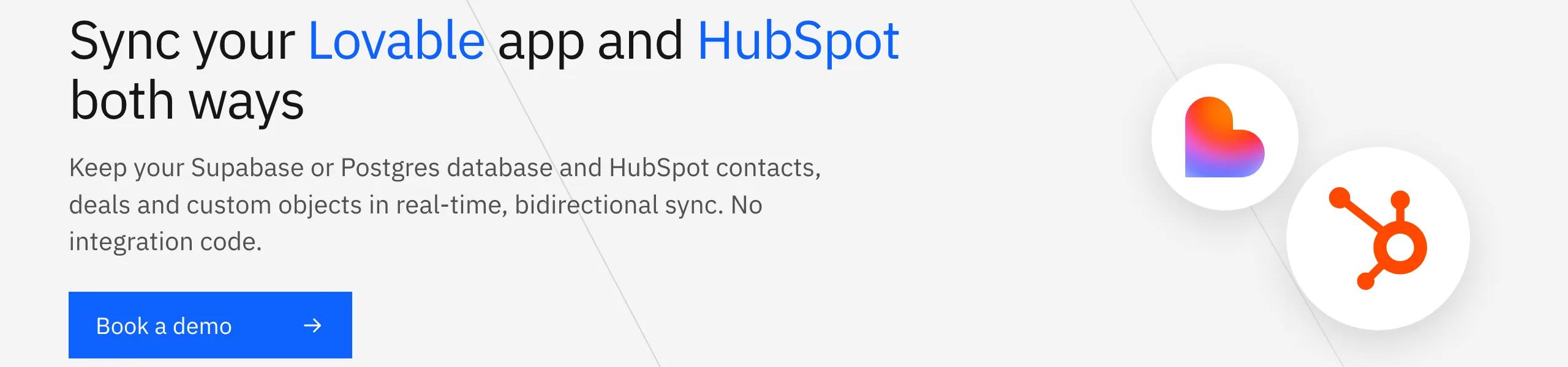 Sync your Lovable app and HubSpot both ways