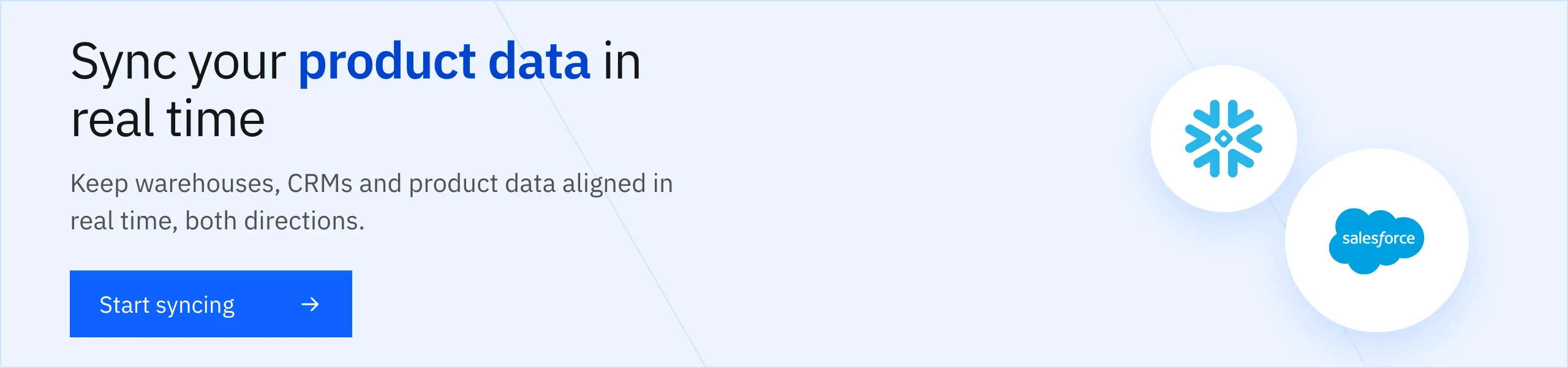 Sync your product and customer data in real time with Stacksync.
