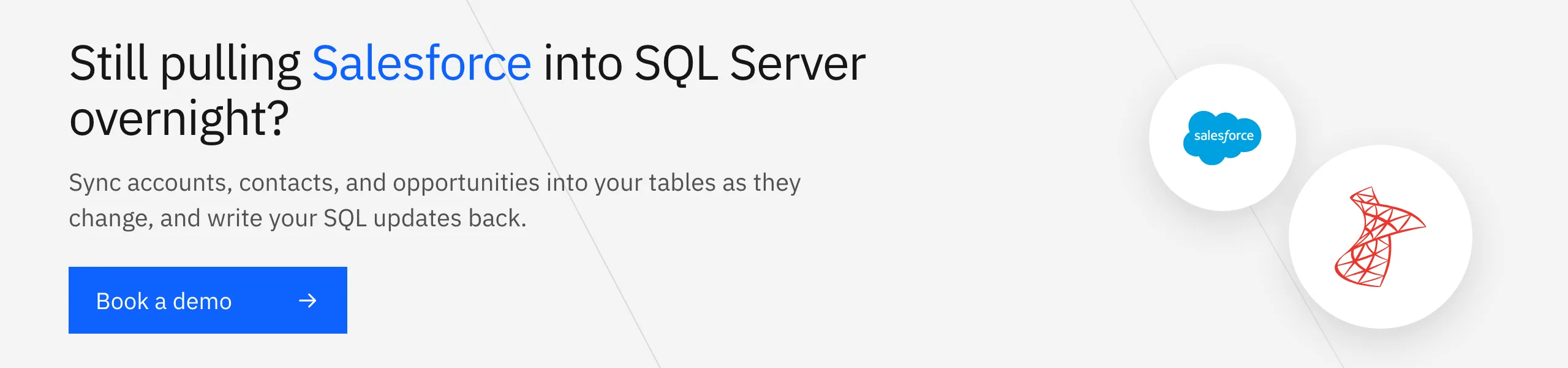Book a Stacksync demo: keep SQL Server tables and Salesforce objects in real-time two-way sync