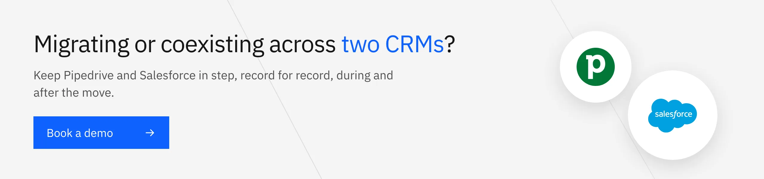 Book a Stacksync demo: keep Pipedrive and Salesforce in step, record for record, both ways