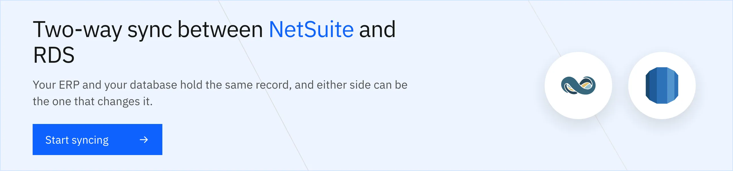 Start syncing Amazon RDS and NetSuite in both directions with Stacksync