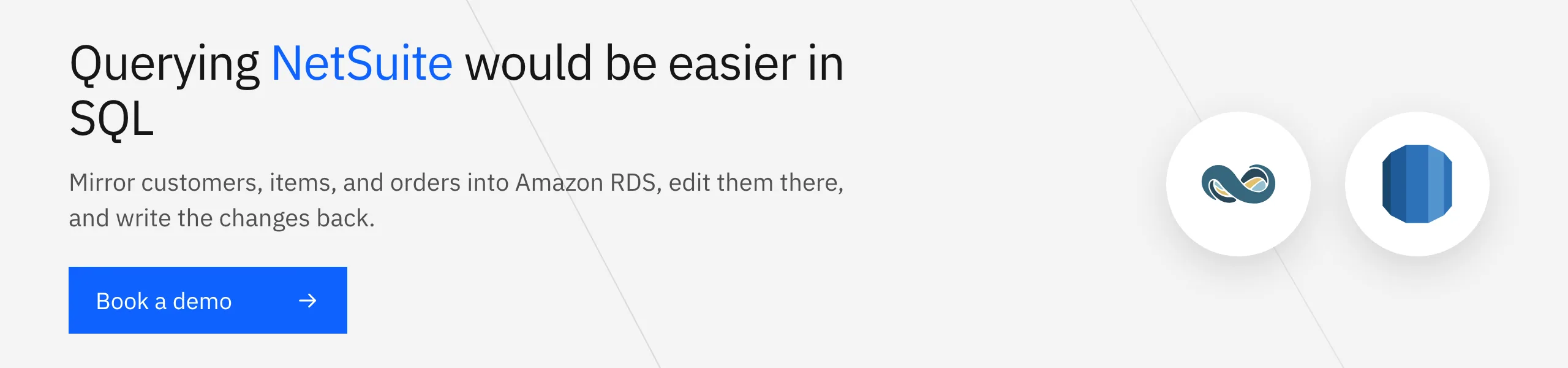 Book a Stacksync demo: two-way sync between Amazon RDS and NetSuite with write-back, conflict rules and retries