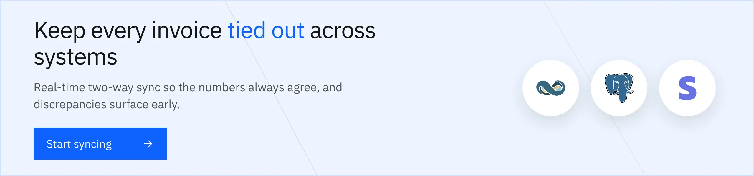 Start syncing with Stacksync: keep your billing numbers tied out across every system