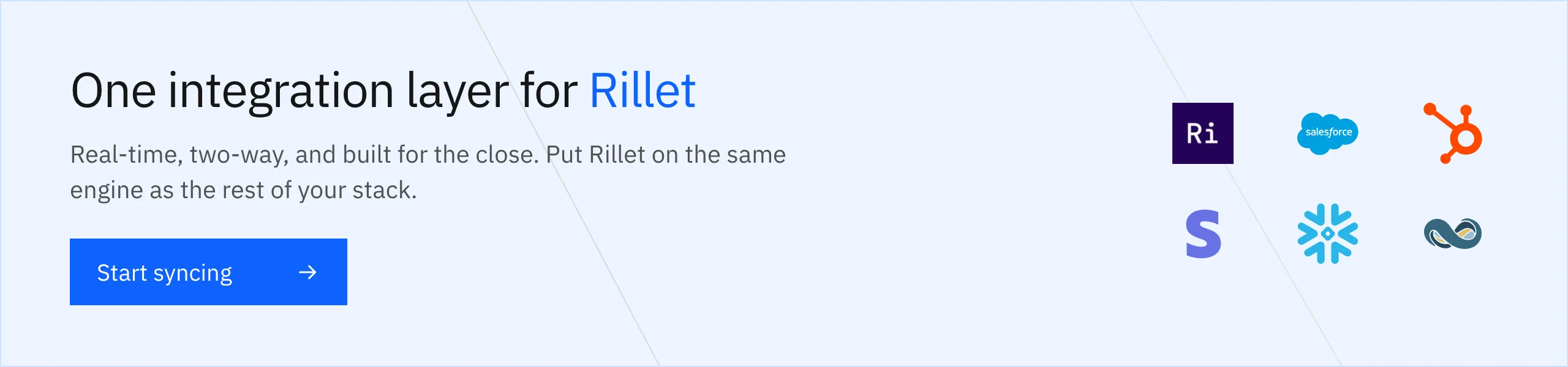Put Rillet at the center of your finance stack with real-time two-way sync
