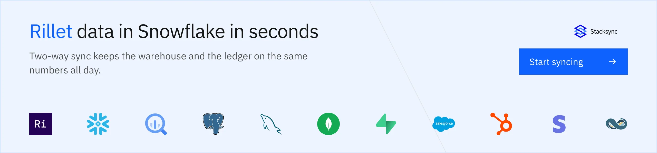 Keep Rillet and Snowflake in step in real time