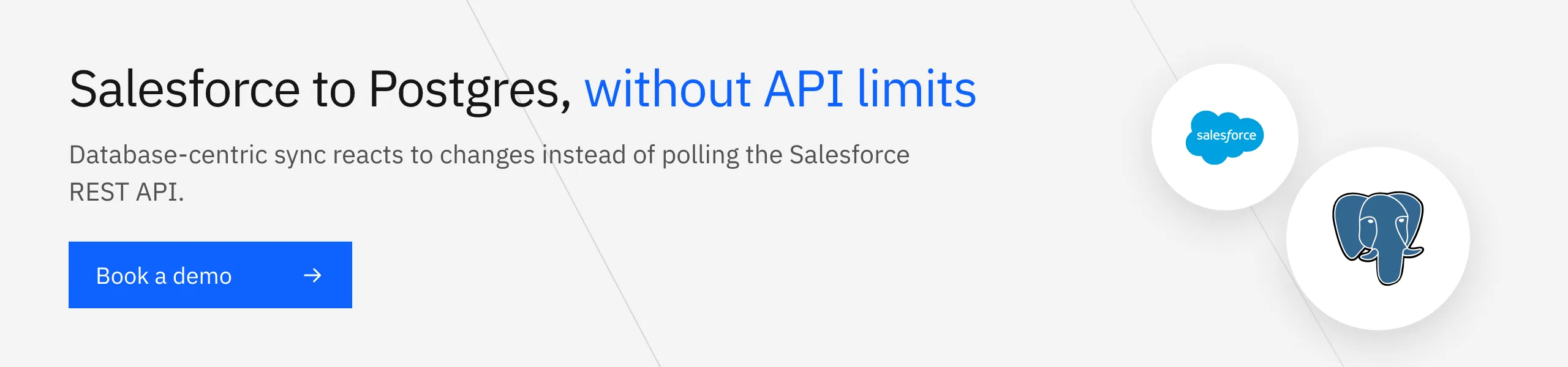 Sync Salesforce and PostgreSQL without API limits