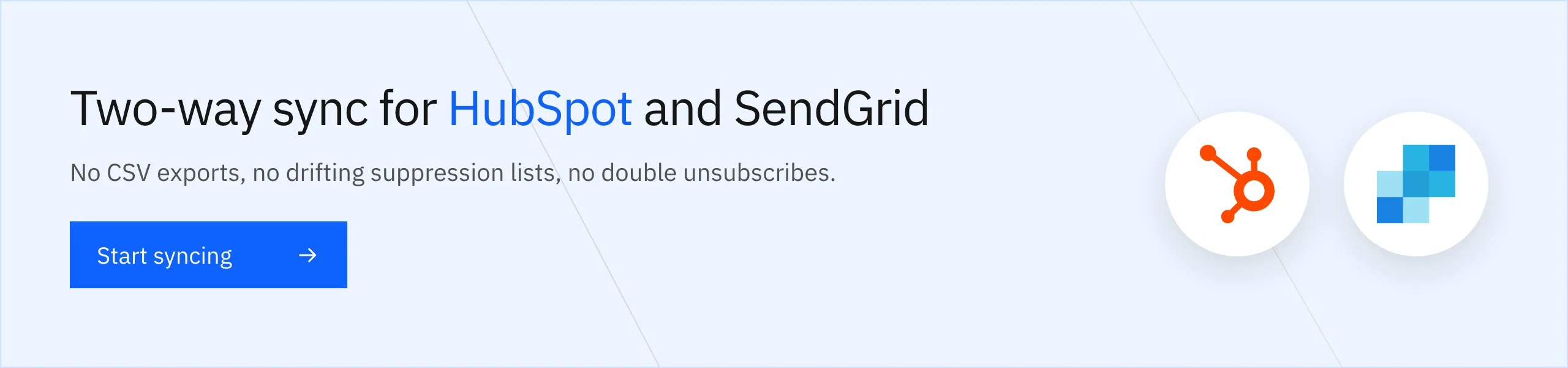 Start syncing SendGrid and HubSpot both ways, with one conflict policy for both directions