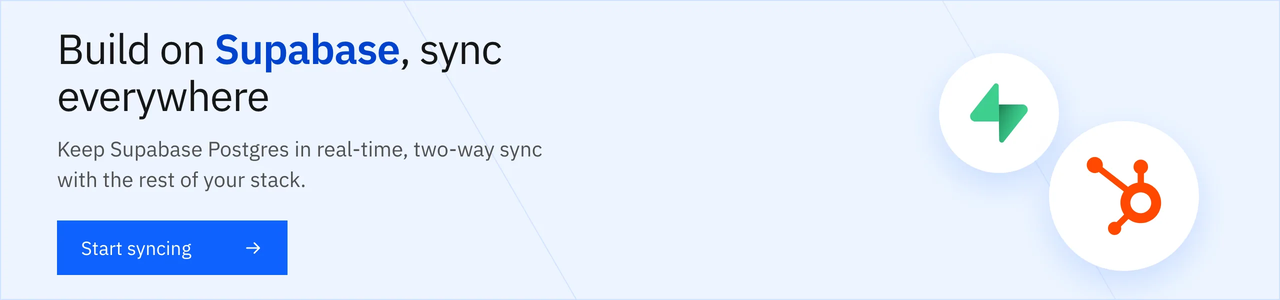 Build on Supabase and sync everywhere with Stacksync.